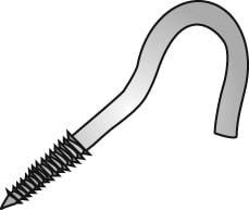 Cully / Mineralac - CUL 65004 #4 SCREW HOOKS ZP