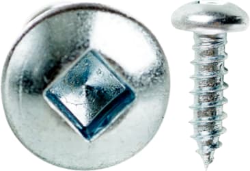 Cully / Mineralac - Cully 11016J #10 x 1" Zinc Plated Steel Square Drive Pan Head Sheet Metal Screw