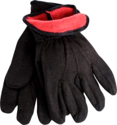 Cully / Mineralac - Minerallac 67648 9 oz Large Red Fleece Lined Brown Jersey Straight Thumb Work Gloves