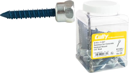 Cully / Mineralac - Cully 61187J 5/16 x 1-3/4" Sammys® for Concrete, Vertical Mounting, 1/2" Rod, Model #CST 2. Jar Package