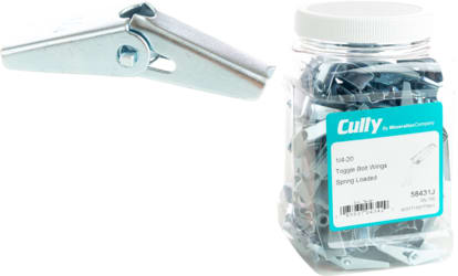 Cully / Mineralac - Minerallac 58631J 3/8-16 Inch Zinc Plated Steel Spring Loaded Toggle Bolt Wing