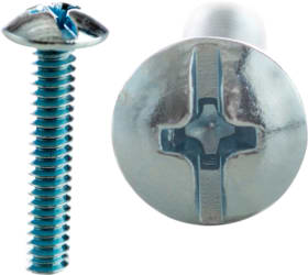 Cully / Mineralac - Cully 52016J 6-32 x 1" Truss Head Machine Screw, Phillips/Slotted - Zinc (100/Jar)