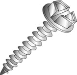 Cully / Mineralac - Cully 79532J 8 x 2" Sharp Point Screw, Hex Washer Head, Slotted, Zinc. Jar Package