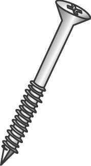 Cully / Mineralac - Cully 60520NDJ 3/16 x 1-1/4" Concrete Screws, Flat Head, Phillips, Blue, Jar