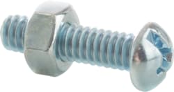 Cully / Mineralac - Cully 25516J 1/4-20 x 1" Stove Bolts (Machine Screws) with Hex Nuts, Round Head, Phillips/Slotted, Zinc,Jar