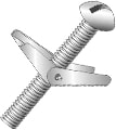 Cully / Mineralac - Minerallac 58680 3/8 x 5 Inch Zinc Plated Steel Slotted Round Head Toggle Bolt with Wing