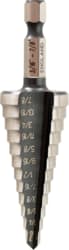 Cully / Mineralac - Cully 86714 3/16-7/8" Step Drill, 2-Flute Split Tip Design, High Speed Steel