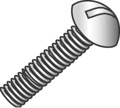 Cully / Mineralac - Cully 52916SSJ 1/4-20 x 1" Machine Screws, Round Head, Slotted, Stainless Steel