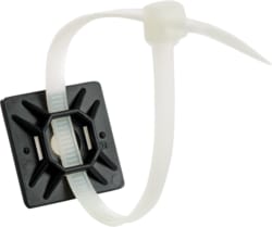 Cully / Mineralac - Cully 22286 1" Black Mounting Base, Adhesive and Screw Hole, Four Sided Design