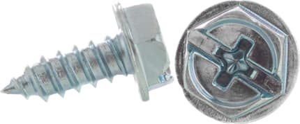 Cully / Mineralac - Cully 77016J 10 x 1" Hex Washer Head Sheet Metal Screw, Phillips/Slotted Combo - Zinc (100/Jar)