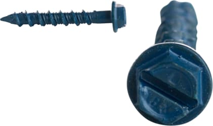 Cully / Mineralac - Cully 60320J 1/4" x 1-1/4" Tapcon™ Hex Washer Head Concrete Screw, Head Size Width 0.308IN, Slotted, Blue (100/Box)
