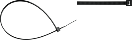 Cully / Mineralac - Cully 22222 14" 50lb UV Black Cable Tie (100/Bag)