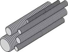 Cully / Mineralac - Cully 71933 3/8"-16 X 3' Threaded Rod, Type 18-8 Stainles Steel