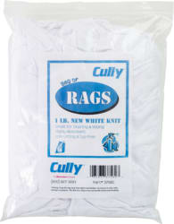 Cully / Mineralac - Cully 37580 1lb Bag of Rags (New Bleached Knits)
