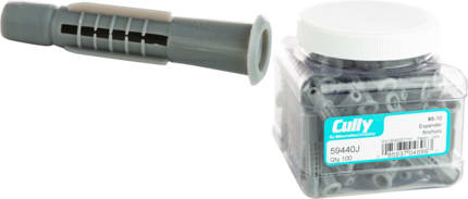 Cully / Mineralac - Cully 59440J #8-10 Plastic Expander Anchors, Gray, Jar