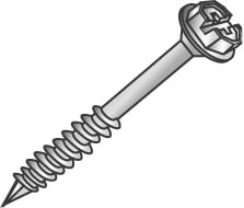 Cully / Mineralac - Cully 60336NDJ 1/4 x 2-1/4" Concrete Screws, Hex Washer Head, Slotted, Blue, Jar