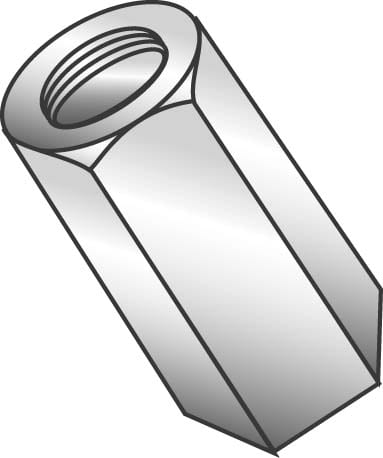 Cully / Mineralac - Cully 59606 3/8"-16 Rod Coupling, Hex, Zinc
