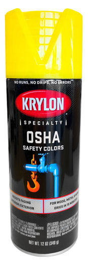 Cully / Mineralac - Krylon 37476 Industrial Tough Coat Acrylic Enamel Paint, OSHA Yellow, 16 oz
