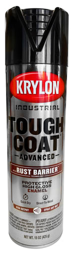 Cully / Mineralac - Krylon 37474 Industrial Tough Coat Acrylic Enamel Paint, OSHA Black, 16 oz