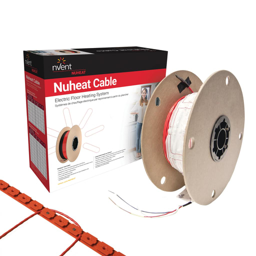 Raychem - Nuheat N1C080 (FG0610) 120V 7.9A 947W Floor Heating Cable Kit, 318ft Length, Covers 80ft² @ 3" Spacing using Cable Guides