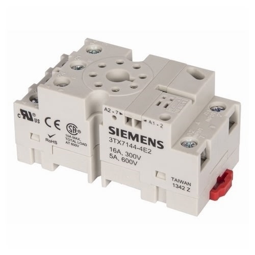 Siemens - Siemens 3TX7144-4E2 240 VAC 8-Pin Screw Terminal Plug-In Relay Socket