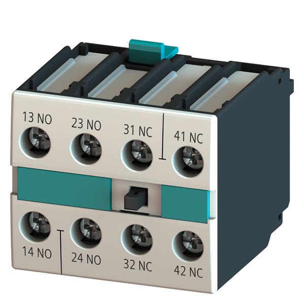 Siemens - Siemens 3RH1921-1FA22 230 Volt 6 Amp 4-Pole 2NO 2NC Screw Terminal Contactor Auxiliary Switch Block