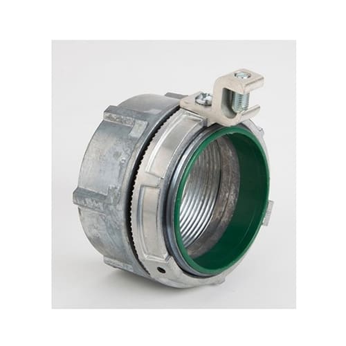 Bridgeport Fittings - Bridgeport 168-DCG 3" Threaded Grounding & Bonding Hub, Aluminum Lay-In Lug, Zinc Die Cast