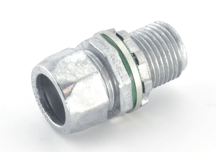 Bridgeport Fittings - Bridgeport 250-RT2XL 1/2" EMT Compression Connector, Raintight, Extra Long Threads, Die Cast