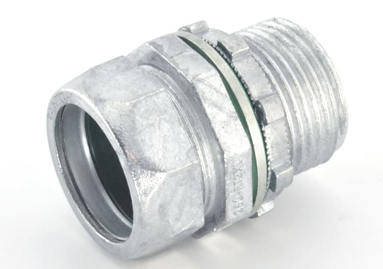 Bridgeport Fittings - Bridgeport 252-RT2XL 1" EMT Compression Connector, Raintight, Extra Long Threads, Die Cast