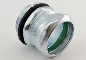 Bridgeport Fittings - Bridgeport 254-SRT 1-1/2" EMT Raintight / Concrete-tight Compression Connector, Steel