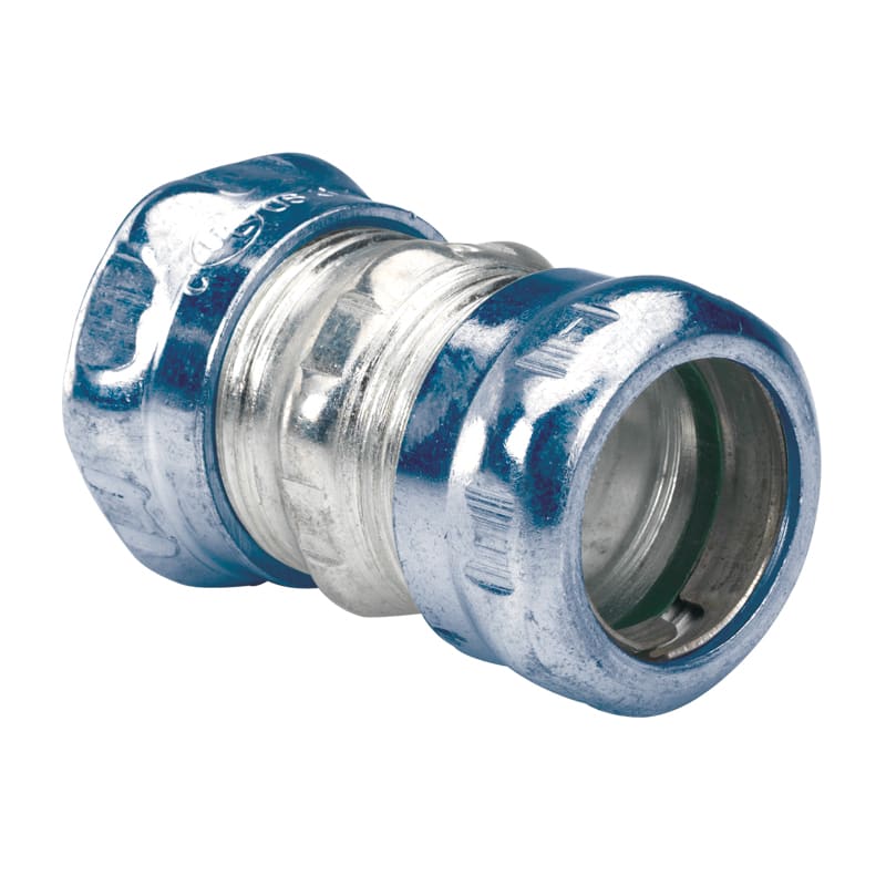 Bridgeport Fittings - Bridgeport 263-SRT 1-1/4" EMT Raintight / Concrete-tight Compression Coupling, Steel