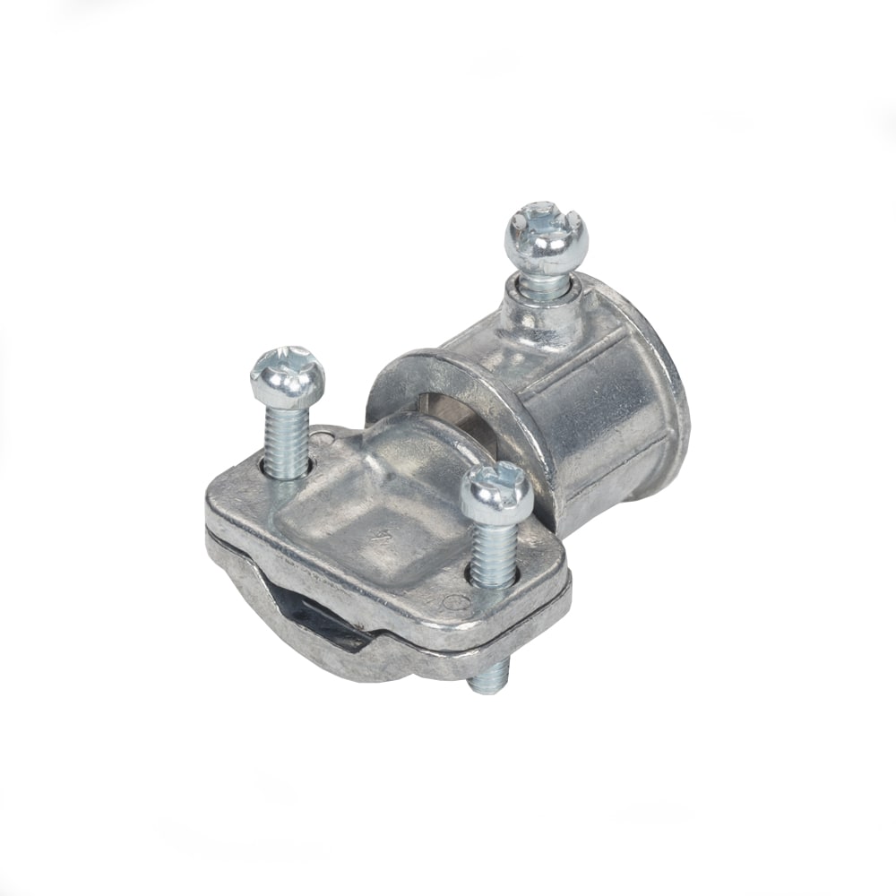 Bridgeport Fittings - Bridgeport 280-DCX 3/8" AC/MC/FMC to 1/2" EMT Set Screw Combination Coupling, Zinc Alloy