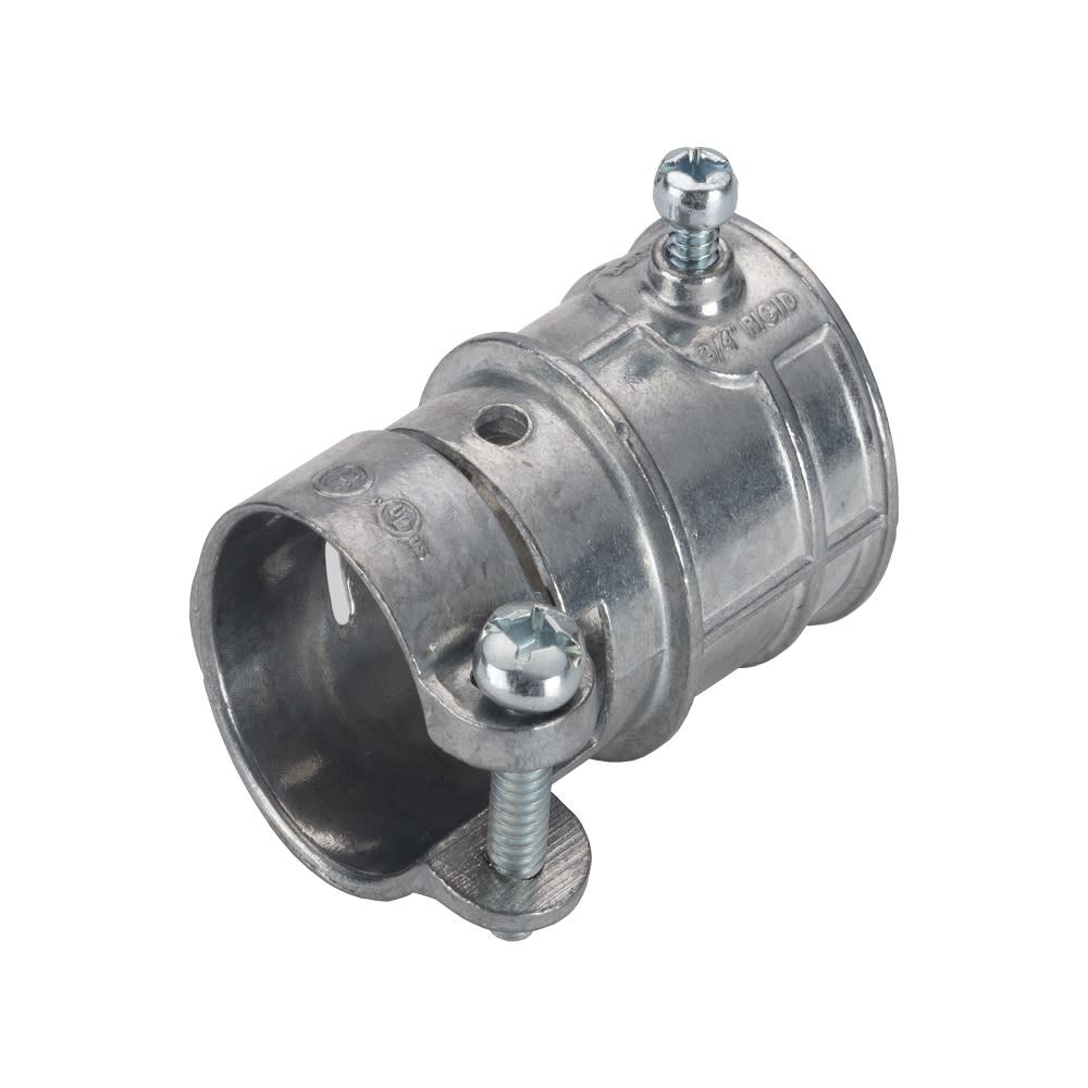 Bridgeport Fittings - Bridgeport 282-DCR 3/4" Mighty-Merge® Threadless Rigid to FMC Transition Fitting, Zinc Die Cast