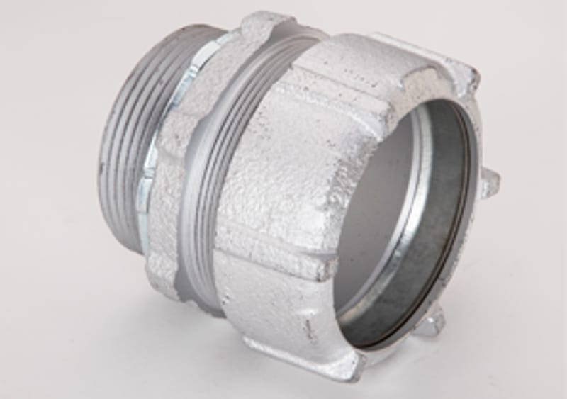 Bridgeport Fittings - Bridgeport 3006 2-1/2" Rigid/IMC Conduit Compression Connector, Malleable Iron