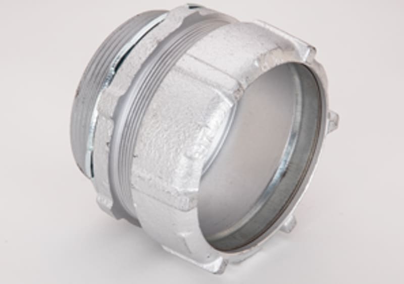 Bridgeport Fittings - Bridgeport 3008 3-1/2" Rigid/IMC Conduit Compression Connector, Malleable Iron