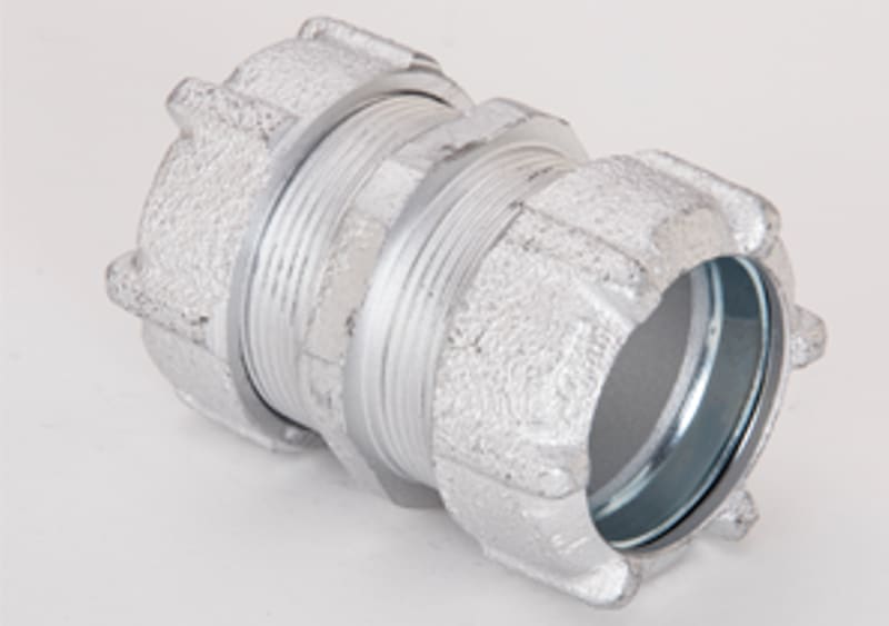 Bridgeport Fittings - Bridgeport 3102 1" Rigid/IMC Conduit Compression Coupling, Malleable Iron