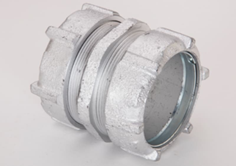 Bridgeport Fittings - Bridgeport 3105 2" Rigid/IMC onduit Compression Coupling, Malleable Iron