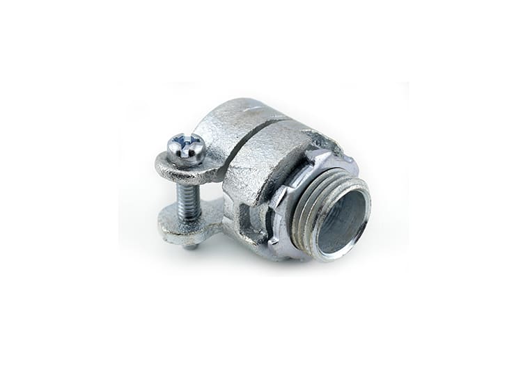 Bridgeport Fittings - Bridgeport 407 1/2" Flexible Metal Conduit Squeeze Connector, Malleable Iron