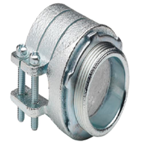 Bridgeport Fittings - Bridgeport 414 1-1/2" Flexible Metal Conduit Squeeze Connector, Malleable Iron