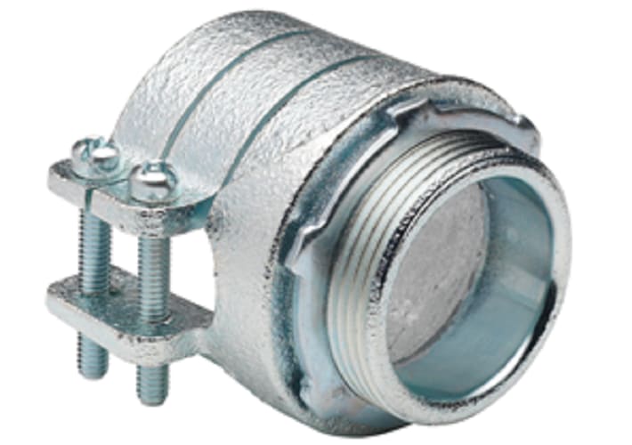 Bridgeport Fittings - Bridgeport 416 2" Flexible Metal Conduit Squeeze Connector, Malleable Iron