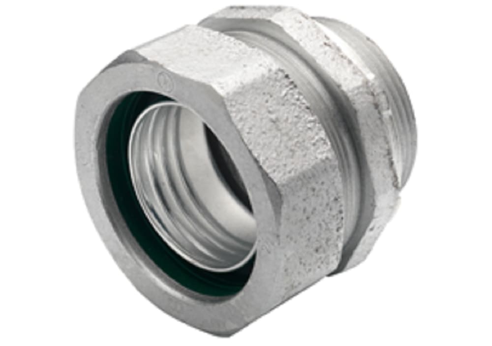 Bridgeport Fittings - Bridgeport 437-SLT 3" Liquidtight Straight Connector, Malleable Iron