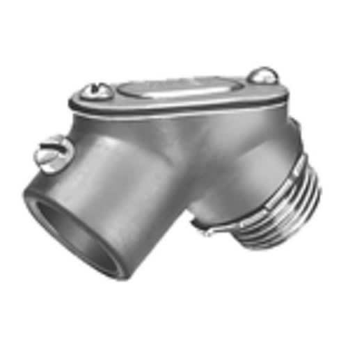 Bridgeport Fittings - Bridgeport 51-DC2 1/2" EMT Set Screw Connector Pull Elbow, Die Cast