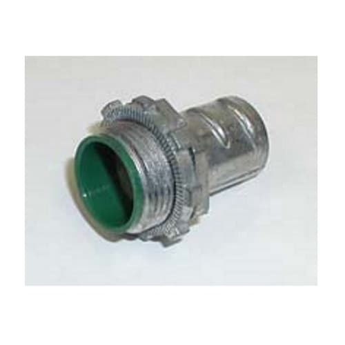 Bridgeport Fittings - Bridgeport 520-DCI2 1/2" Flexible Metal Conduit Screw-In Connector w/Insulated Throat, Zinc Die Cast