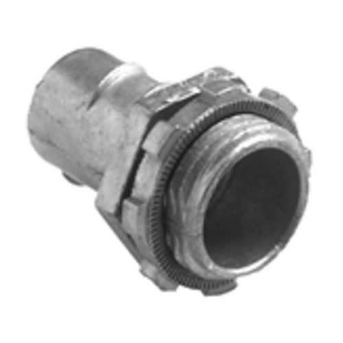 Bridgeport Fittings - Bridgeport 520-DC2 1/2" Flexible Metal Conduit Screw-In Connector, Zinc Die Cast