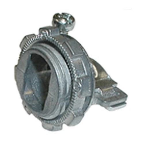 Bridgeport Fittings - Bridgeport 545-DC2 3/8" 1-Screw Strap Connector, AC/MC, Die Cast