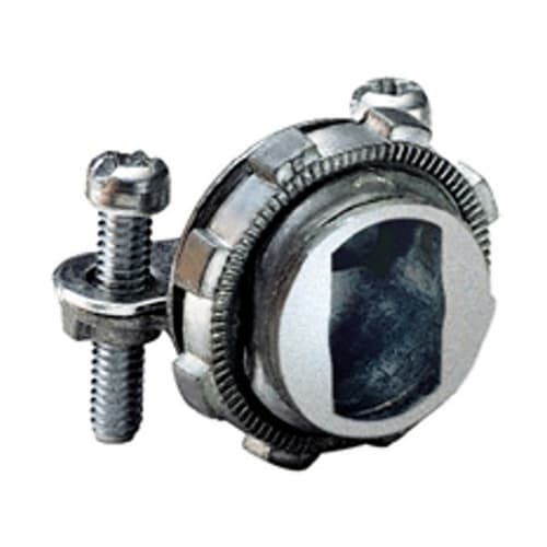 Bridgeport Fittings - Bridgeport 566-DC2 3/8" Two-Screw, Strap Type MC/NM Connector, Zinc Die Cast. For connecting 14/4 to 10/3 Armored, Metal Clad Cable, or 14/2 or 12/2 NM-B Cable