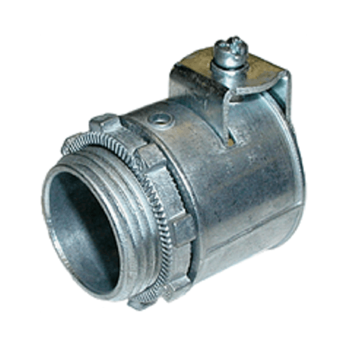 Bridgeport Fittings - Bridgeport 571-DC2 1/2" U-Shaped Zinc Die Cast Single Screw Strap Connector