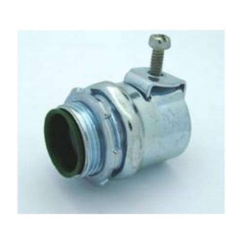 Bridgeport Fittings - Bridgeport 572-SI 3/4" 1-Screw U-Strap Insulated Connector, AC/MC/FMC, Steel