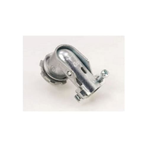 Bridgeport Fittings - Bridgeport 802-DC2 3/8" 90deg AC/MC/FMC Connector, Zinc Die Cast