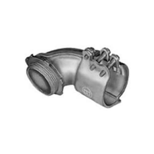 Bridgeport Fittings - Bridgeport 807 1" 90deg Flexible Metal Conduit Connector, Malleable Iron